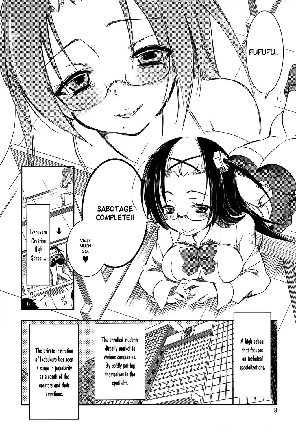 Kebukurohatsu, Zensekai Yuki! Chapter 6 page 8 - Chapter 6 : High School Spy, Infiltration!