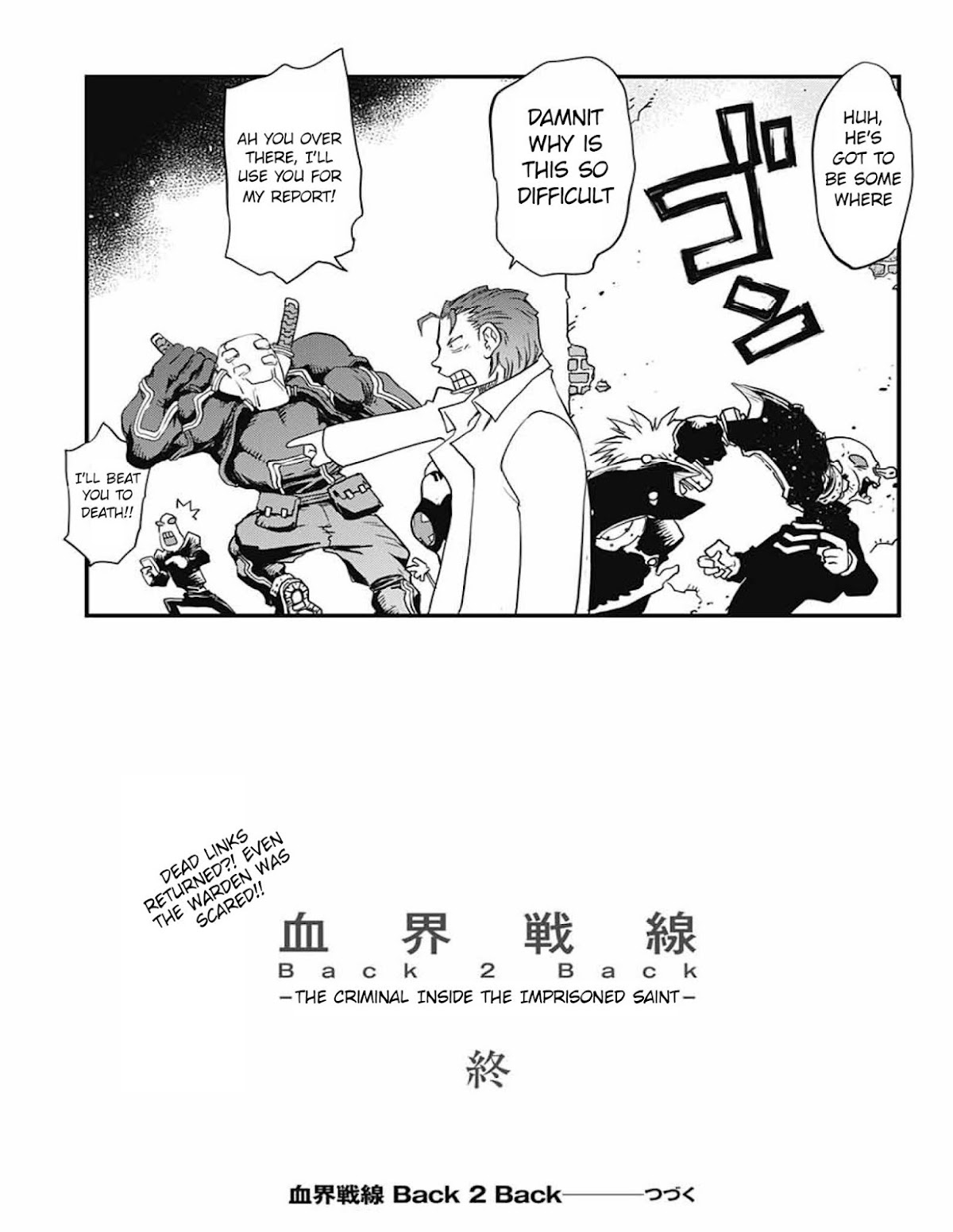 Kekkai Sensen - Back 2 Back Chapter 13 page 72 - Chapter 13: The Criminal Inside the Imprisoned Saint