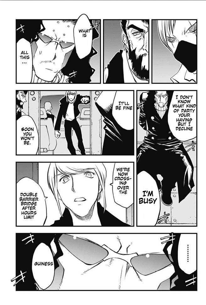 Kekkai Sensen - Back 2 Back Chapter 17 page 13 - Chapter 17: Be Quiet & Follow Me
