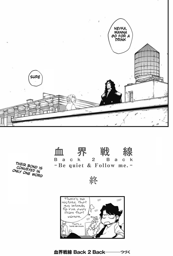 Kekkai Sensen - Back 2 Back Chapter 17 page 61 - Chapter 17: Be Quiet & Follow Me