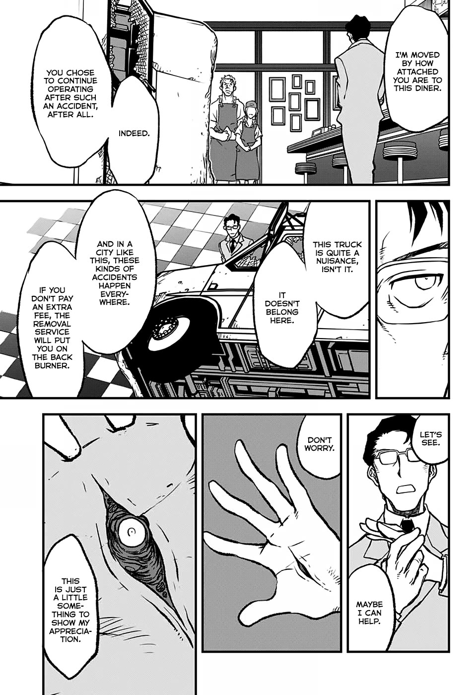Kekkai Sensen Beat 3 Peat Chapter 4 page 14 - Chapter 4: Dianne's Diner Rhapsody