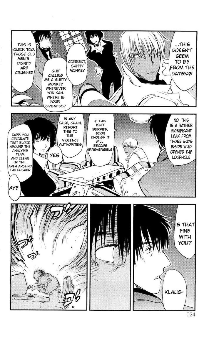 Kekkai Sensen - Mafuugai Kessha Chapter 5.1 page 22 - Chapter 5.1 : A Game Between Worlds (1)