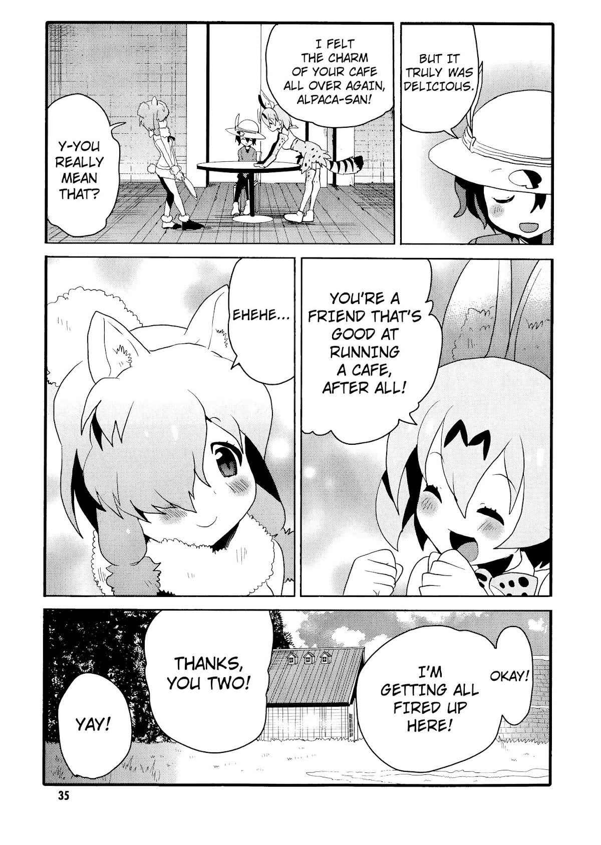 Kemono Friends Comic A La Carte Japari Park Anthology Chapter 4 page 7 - Chapter 4 : "Welcome to Japari Cafe~"