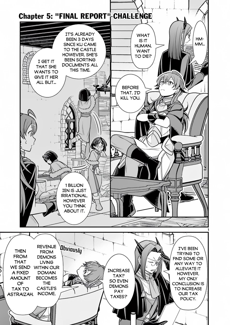 Ken to Mahou no Zeikin Taisaku Chapter 5 page 2 - Chapter 5: "Final Report" Challenge