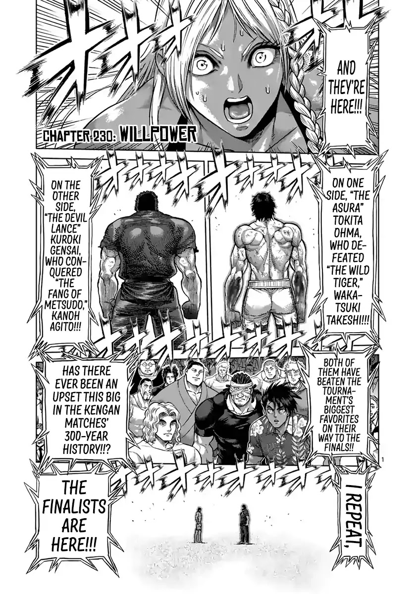 Kengan Asura Chapter 230 page 1 - Chapter 230: Willpower