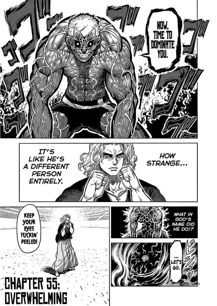 Kengan Asura Chapter 55 page 1 - Chapter 55: Overwhelming
