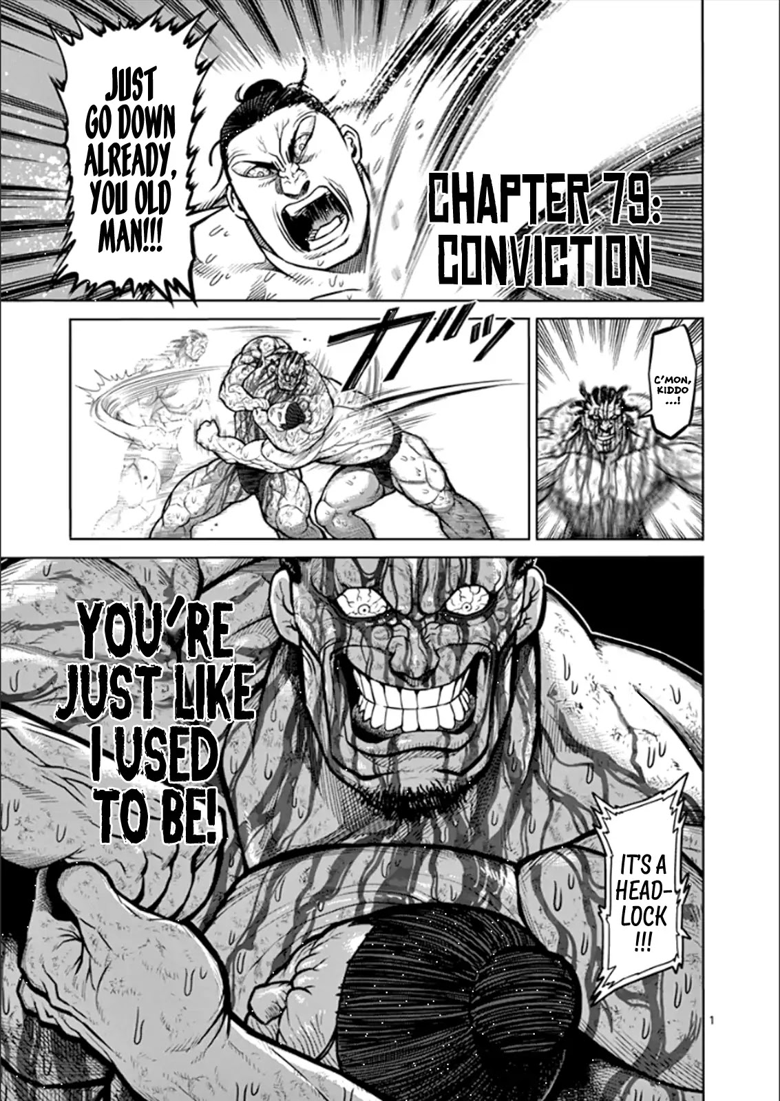 Kengan Asura Chapter 79 page 1 - Chapter 79: Conviction