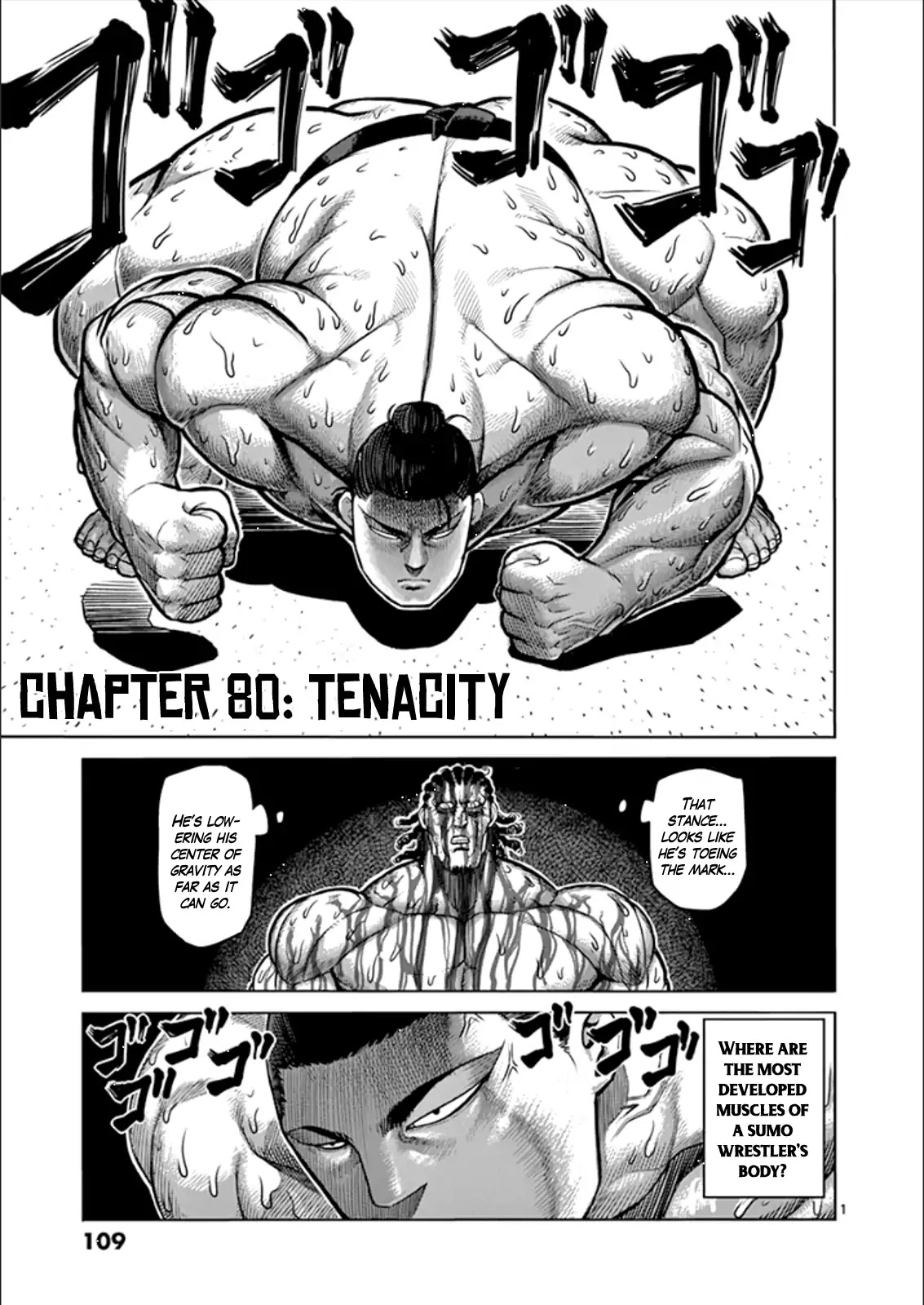 Kengan Asura Chapter 80 page 1 - Chapter 80: Tenacity