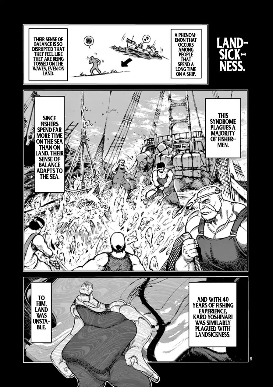 Kengan Asura Chapter 86 page 9 - Chapter 86: Landsick