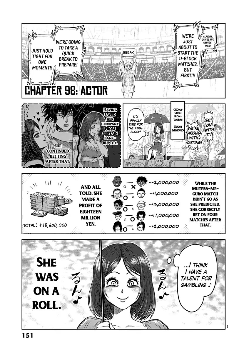 Kengan Asura Chapter 98 page 1 - Chapter 98: Actor