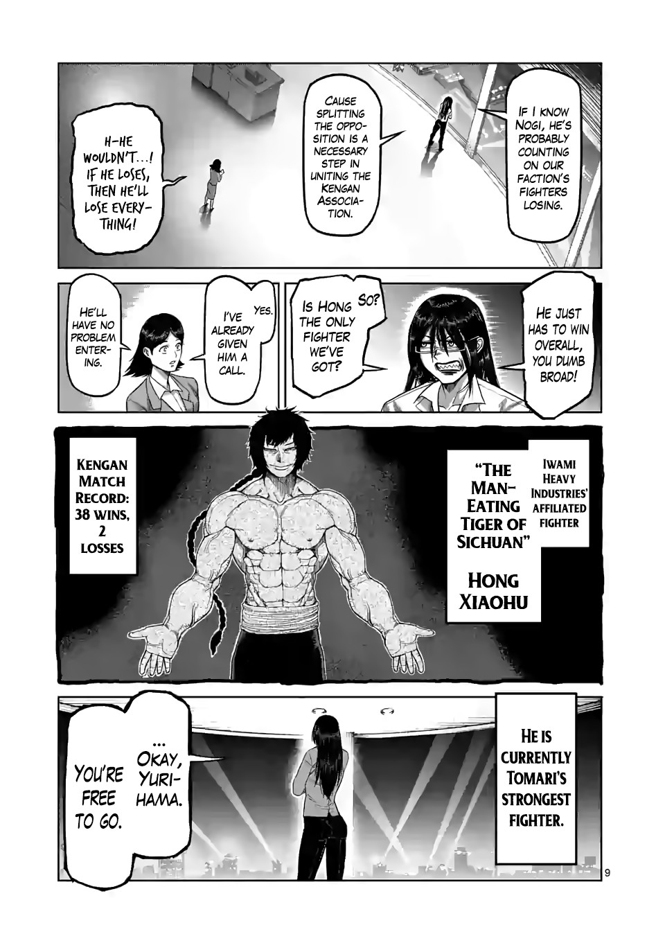 Kengan Omega Chapter 46 page 9 - Chapter 46: Kazuo's Misgivings