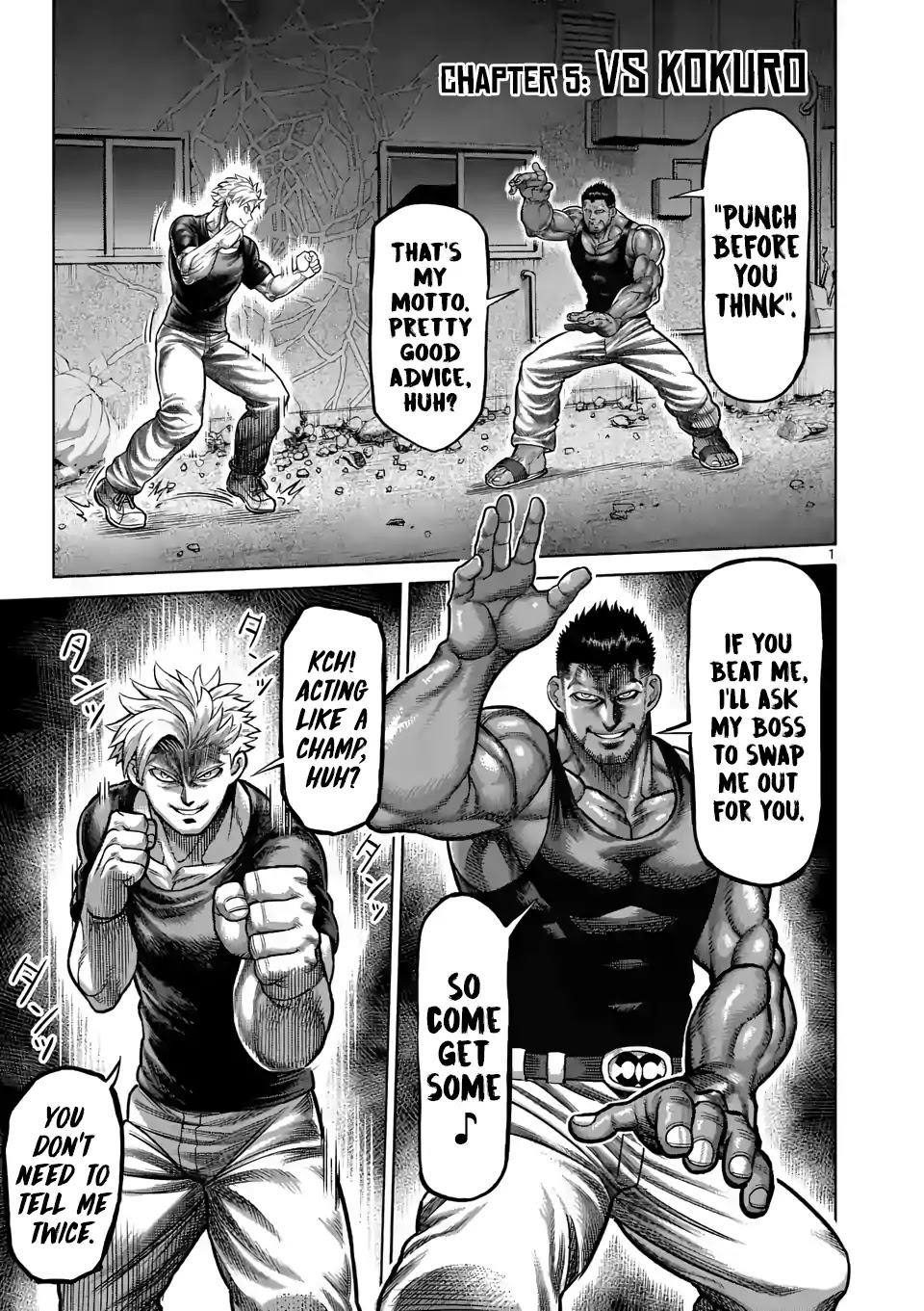 Kengan Omega Chapter 5 page 1 - Chapter 5: vs. Kokuro