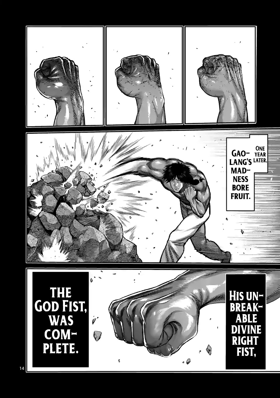 Kengan Omega Chapter 62 page 14 - Chapter 62: Right Fist of God
