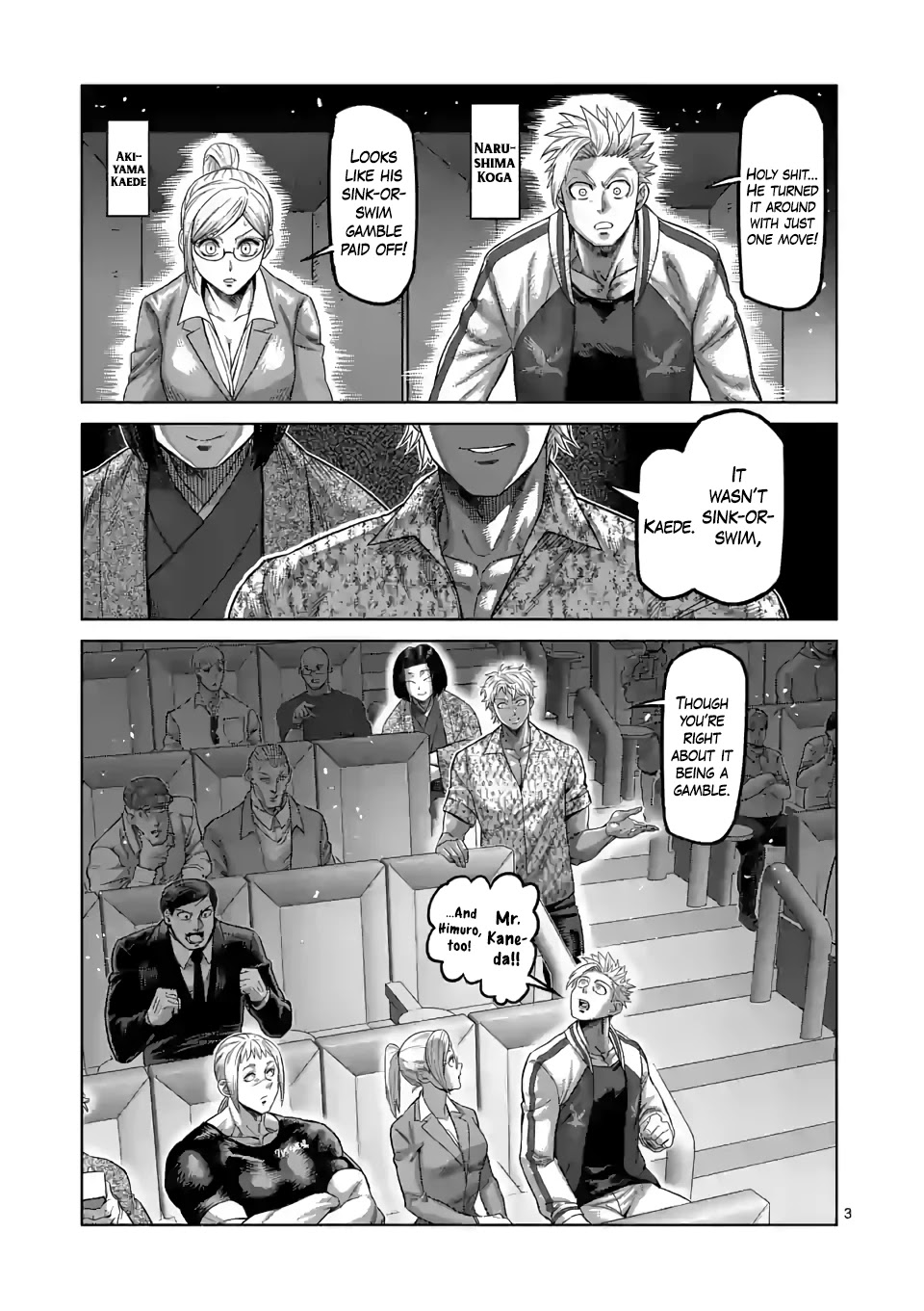 Kengan Omega Chapter 69 page 3 - Chapter 69: Owl Talon Kick