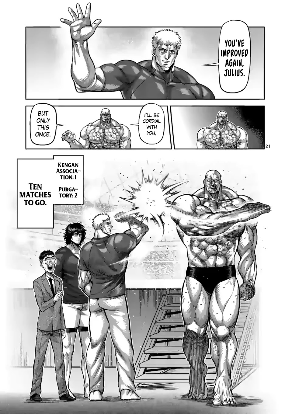 Kengan Omega Chapter 75 page 21 - Chapter 75: Gott-Töter
