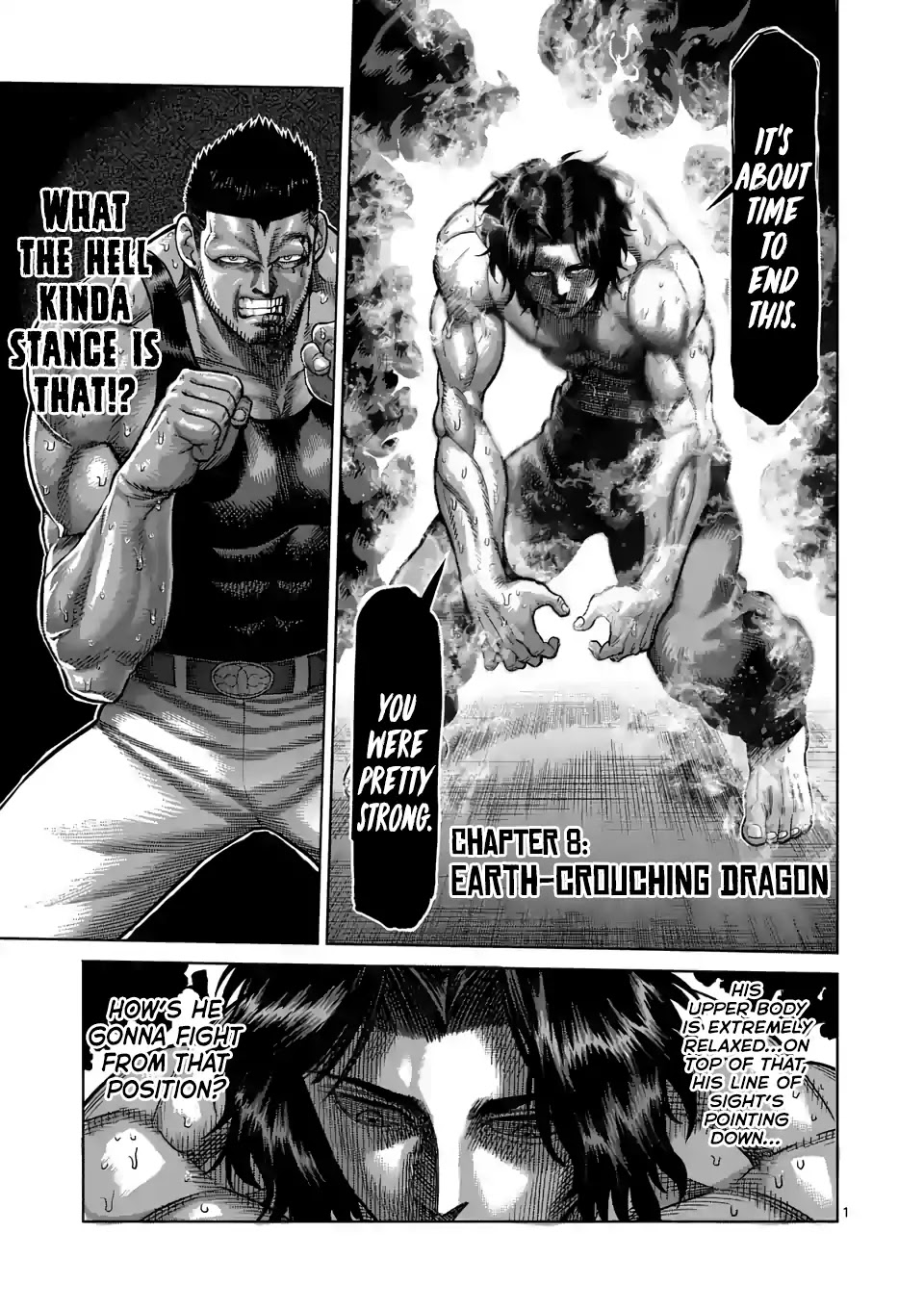 Kengan Omega Chapter 8 page 1 - Chapter 8: Earth-Crouching Dragon