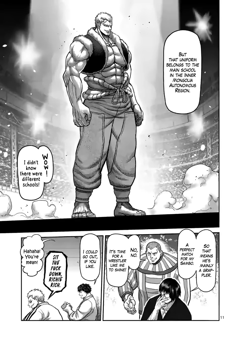 Kengan Omega Chapter 81 page 11 - Chapter 81: The Hawk of Ordos