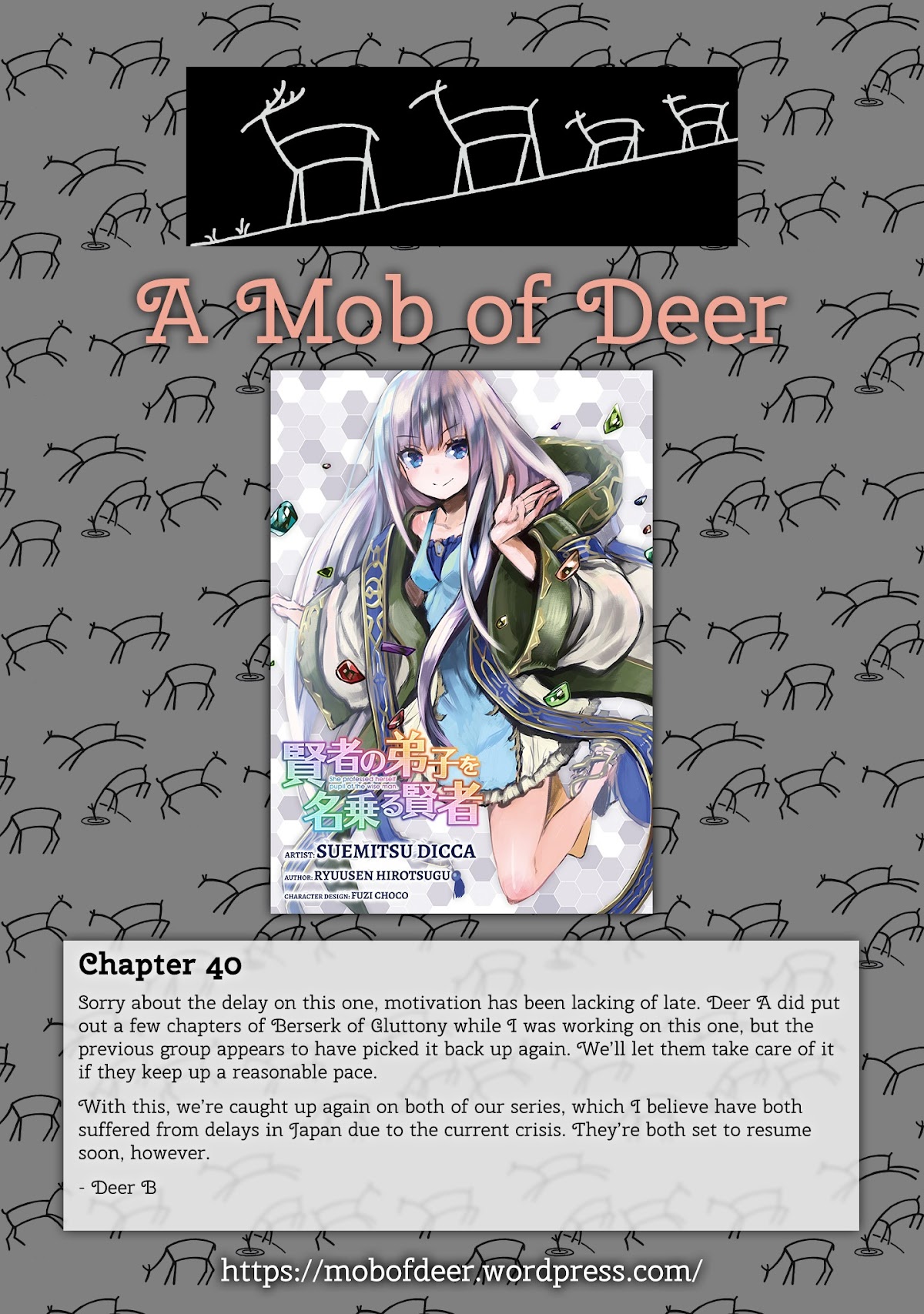 Kenja no Deshi wo Nanoru Kenja Chapter 40 page 1 - Chapter 40: A Meeting in a Haunting Place