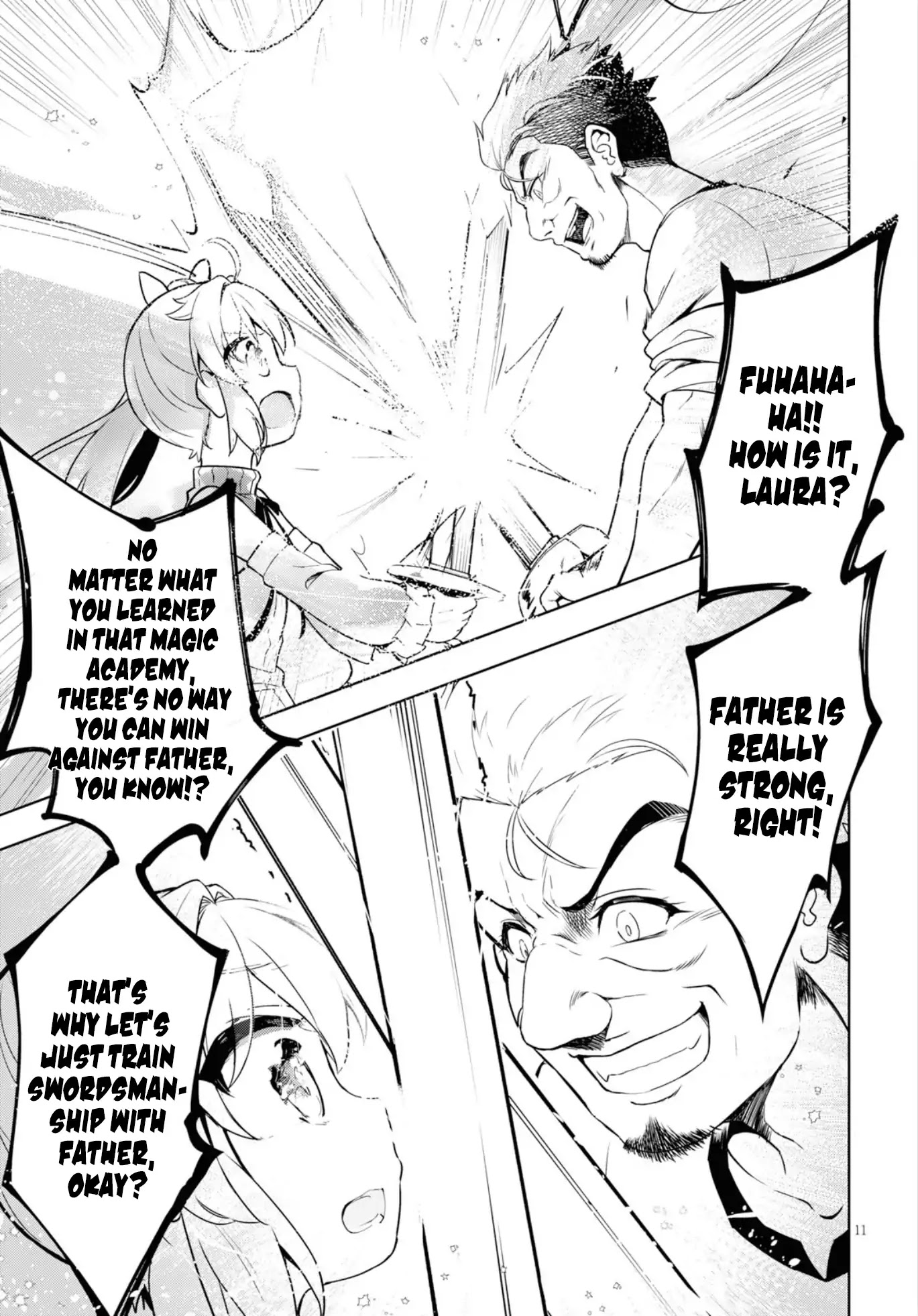 Kenshi o Mezashite Nyūgaku Shitanoni Mahō Tekisei 9999 Nandesukedo!? Chapter 12 page 12 - Chapter 12: Father "Serious Mode"!