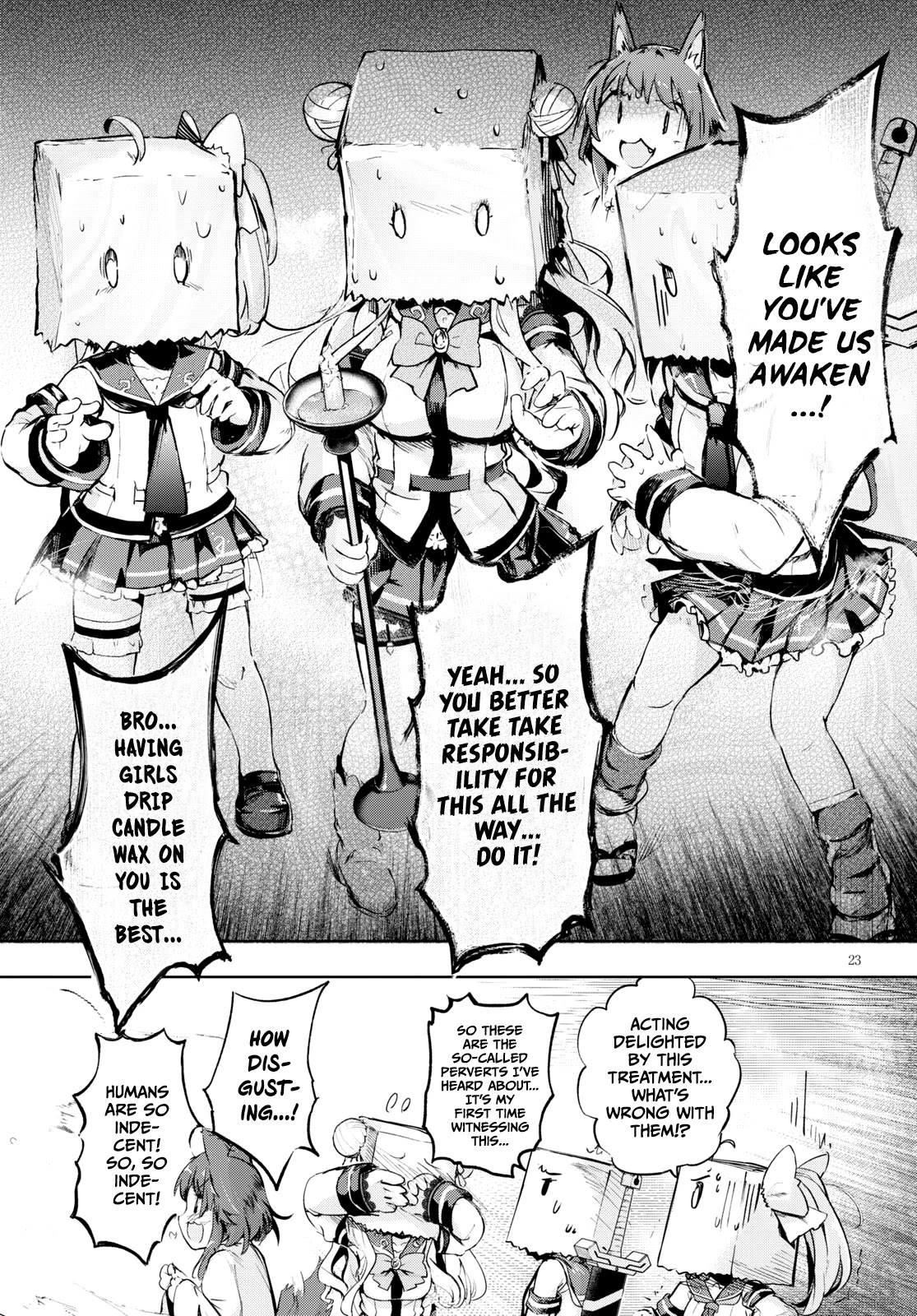 Kenshi o Mezashite Nyūgaku Shitanoni Mahō Tekisei 9999 Nandesukedo!? Chapter 28 page 23 - Chapter 28: Time for judgement!
