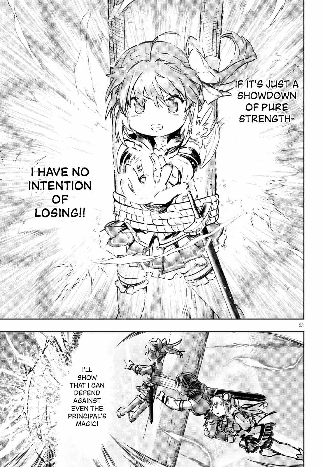 Kenshi o Mezashite Nyūgaku Shitanoni Mahō Tekisei 9999 Nandesukedo!? Chapter 32 page 23 - Chapter 32: I want to become stronger!