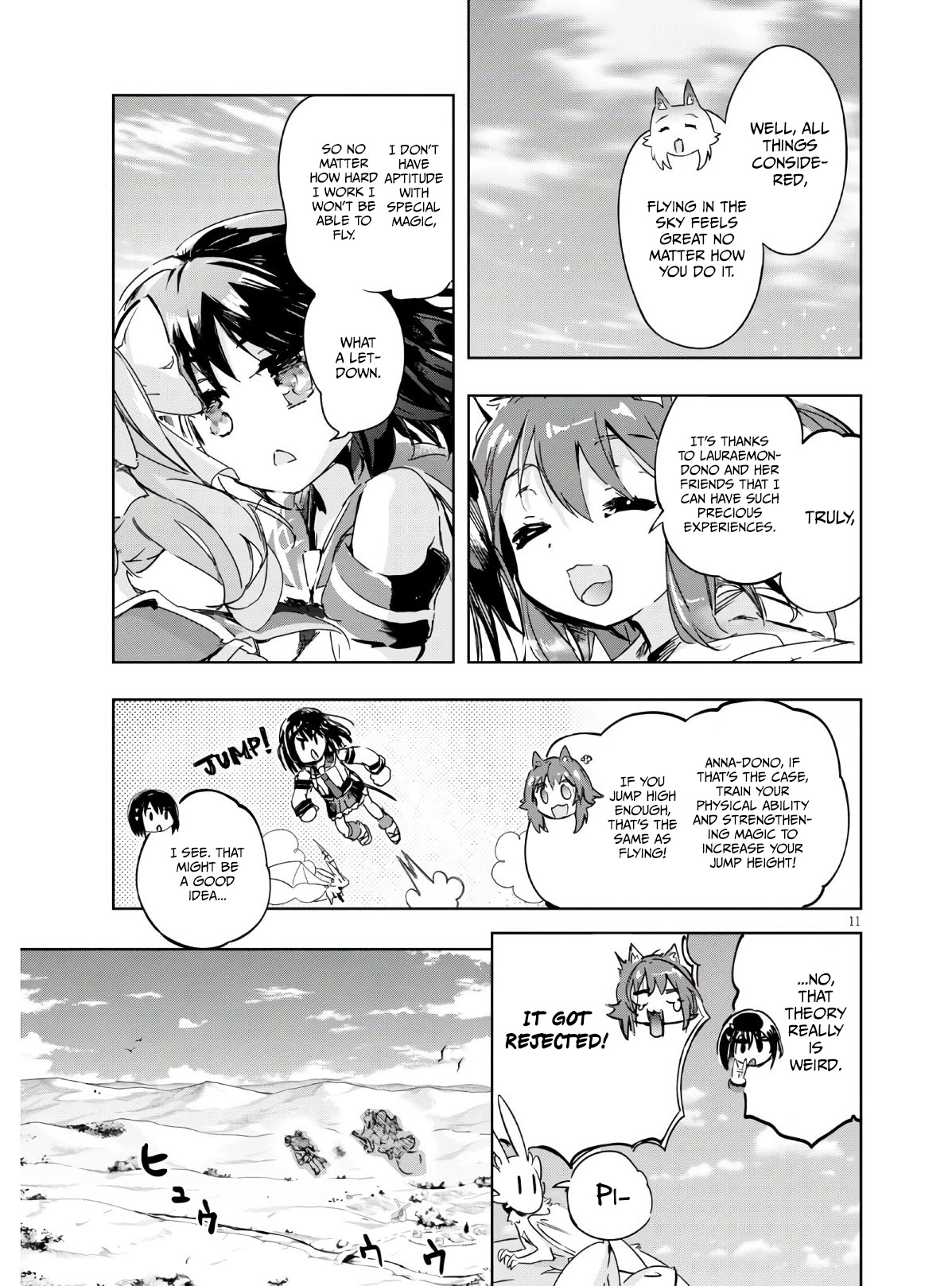 Kenshi o Mezashite Nyūgaku Shitanoni Mahō Tekisei 9999 Nandesukedo!? Chapter 37 page 12 - Chapter 37: A leisurely stroll in the sky after school!