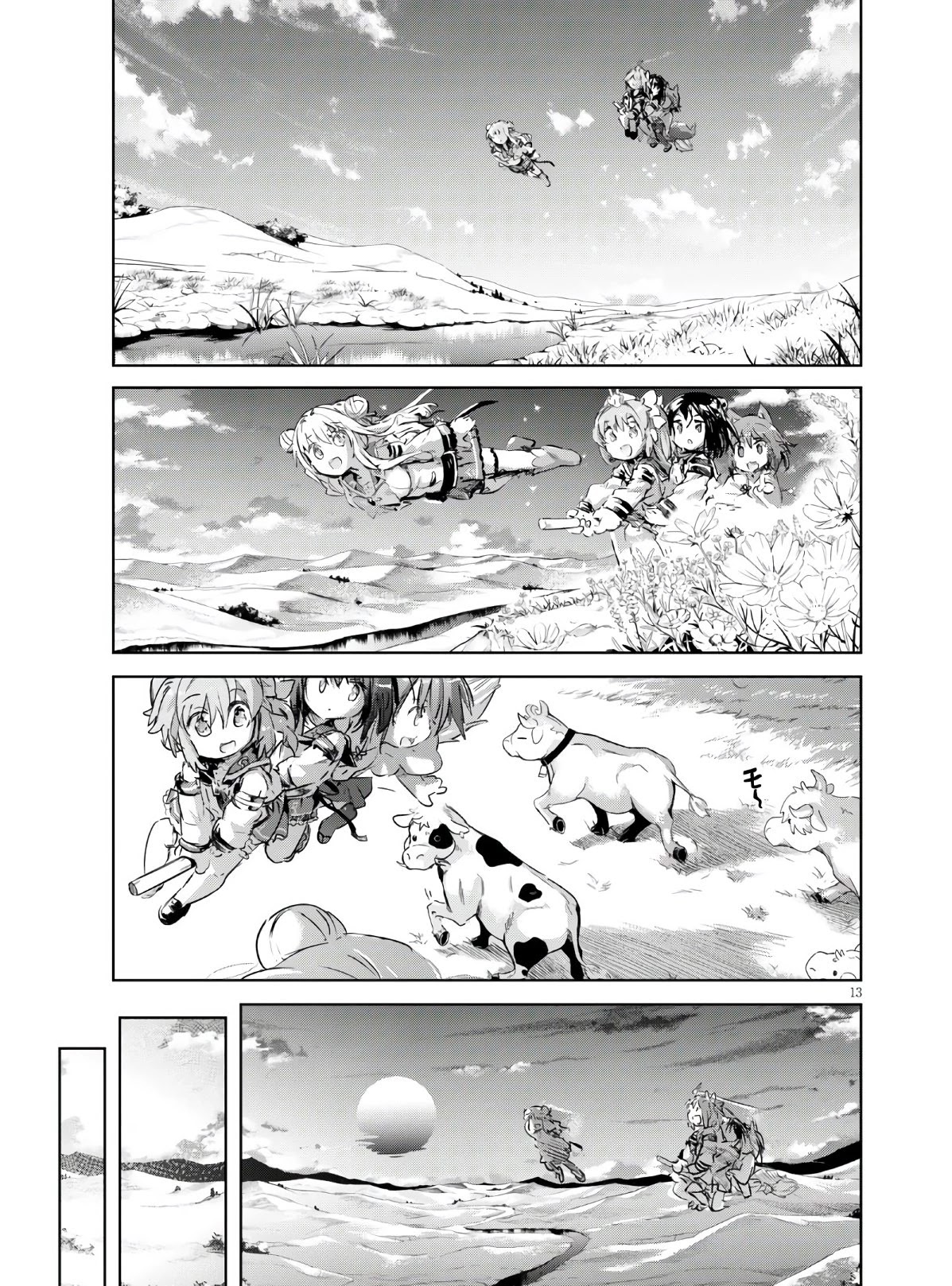 Kenshi o Mezashite Nyūgaku Shitanoni Mahō Tekisei 9999 Nandesukedo!? Chapter 37 page 14 - Chapter 37: A leisurely stroll in the sky after school!
