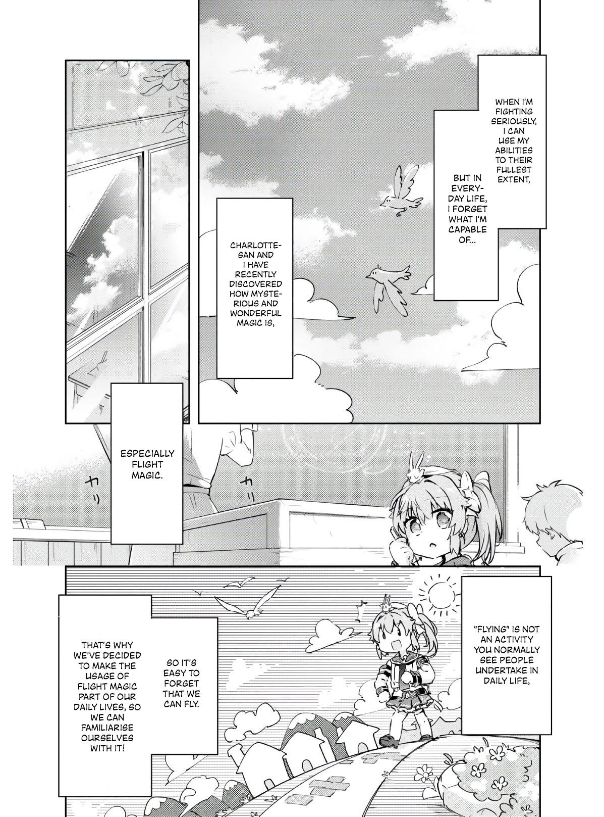 Kenshi o Mezashite Nyūgaku Shitanoni Mahō Tekisei 9999 Nandesukedo!? Chapter 37 page 2 - Chapter 37: A leisurely stroll in the sky after school!