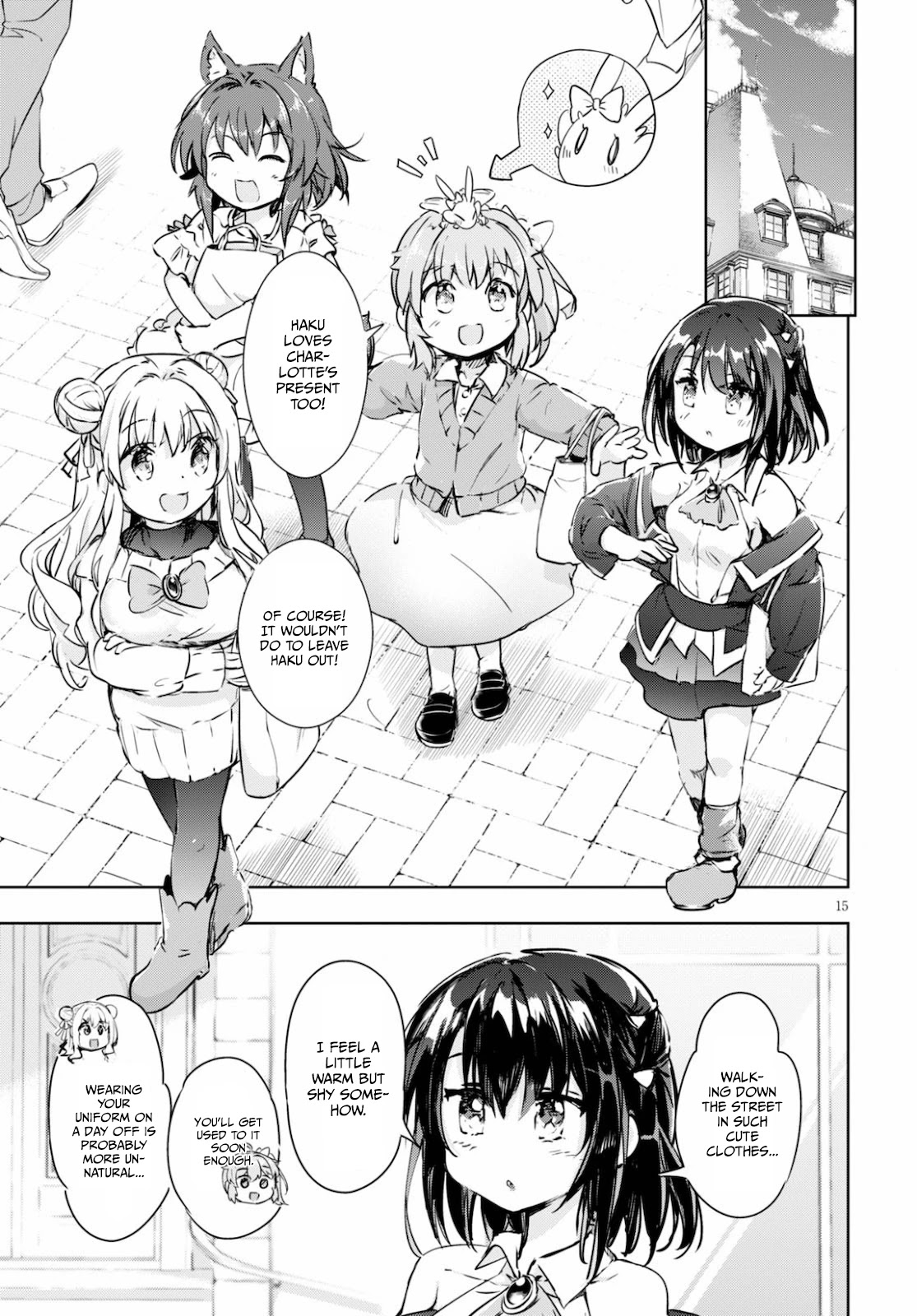 Kenshi o Mezashite Nyūgaku Shitanoni Mahō Tekisei 9999 Nandesukedo!? Chapter 39 page 15 - Chapter 39: Exciting shopping trip!