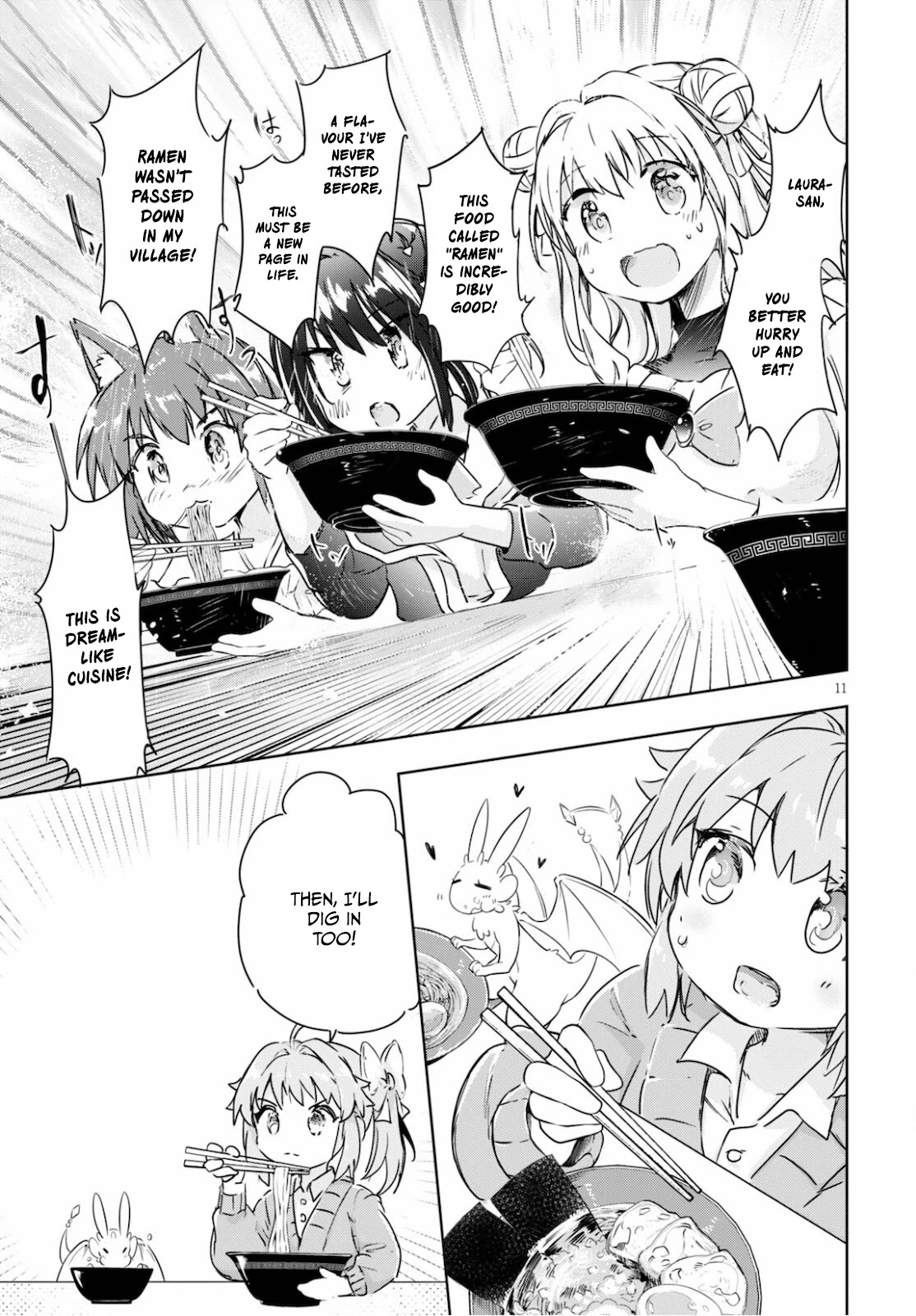 Kenshi o Mezashite Nyūgaku Shitanoni Mahō Tekisei 9999 Nandesukedo!? Chapter 40 page 11 - Chapter 40: Rare ingredients!? Unheard-of deliciousness!