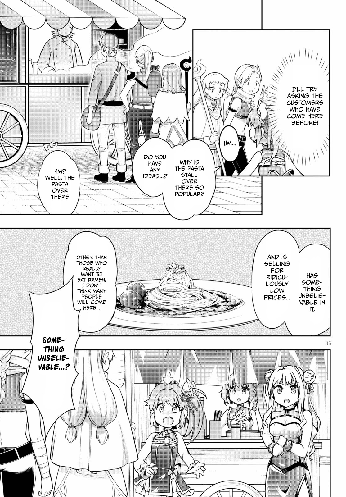 Kenshi o Mezashite Nyūgaku Shitanoni Mahō Tekisei 9999 Nandesukedo!? Chapter 42 page 15 - Chapter 42: A Strong Opponent!? A Rival Shop Appears!