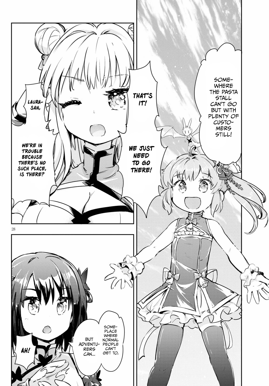Kenshi o Mezashite Nyūgaku Shitanoni Mahō Tekisei 9999 Nandesukedo!? Chapter 42 page 28 - Chapter 42: A Strong Opponent!? A Rival Shop Appears!