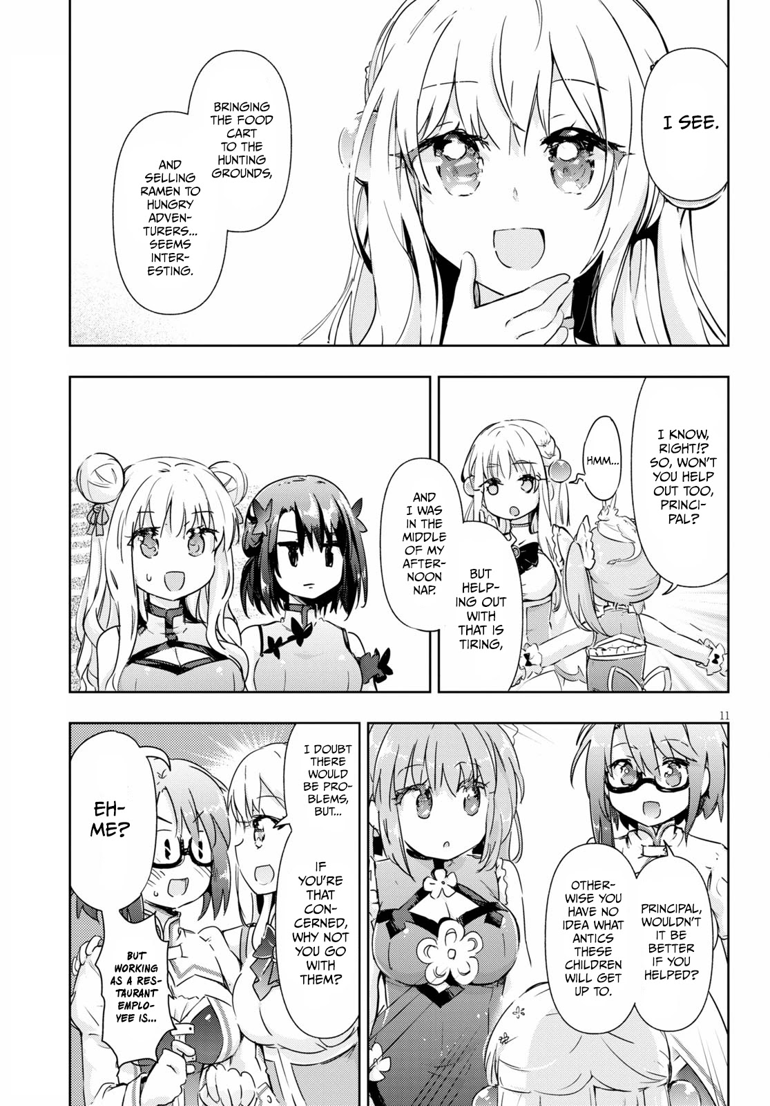 Kenshi o Mezashite Nyūgaku Shitanoni Mahō Tekisei 9999 Nandesukedo!? Chapter 43 page 11 - Chapter 43: Charge! Mobile Ramen Selling Operation!