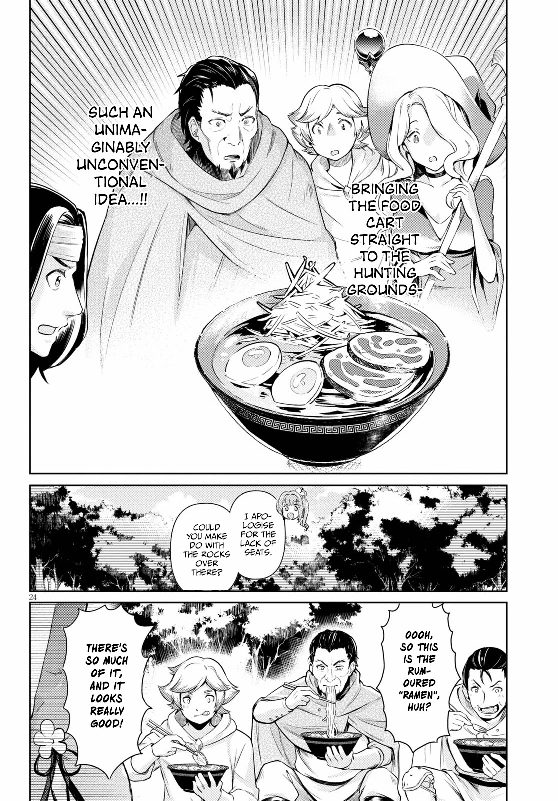 Kenshi o Mezashite Nyūgaku Shitanoni Mahō Tekisei 9999 Nandesukedo!? Chapter 43 page 24 - Chapter 43: Charge! Mobile Ramen Selling Operation!