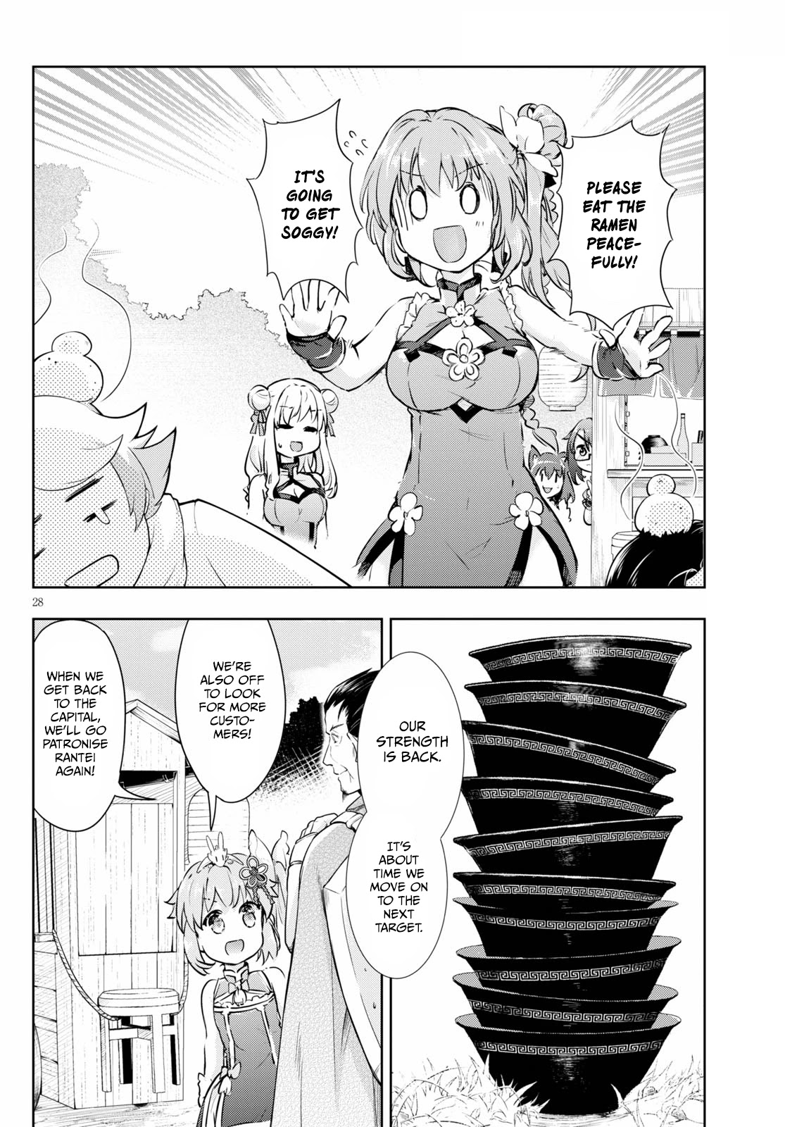 Kenshi o Mezashite Nyūgaku Shitanoni Mahō Tekisei 9999 Nandesukedo!? Chapter 43 page 28 - Chapter 43: Charge! Mobile Ramen Selling Operation!