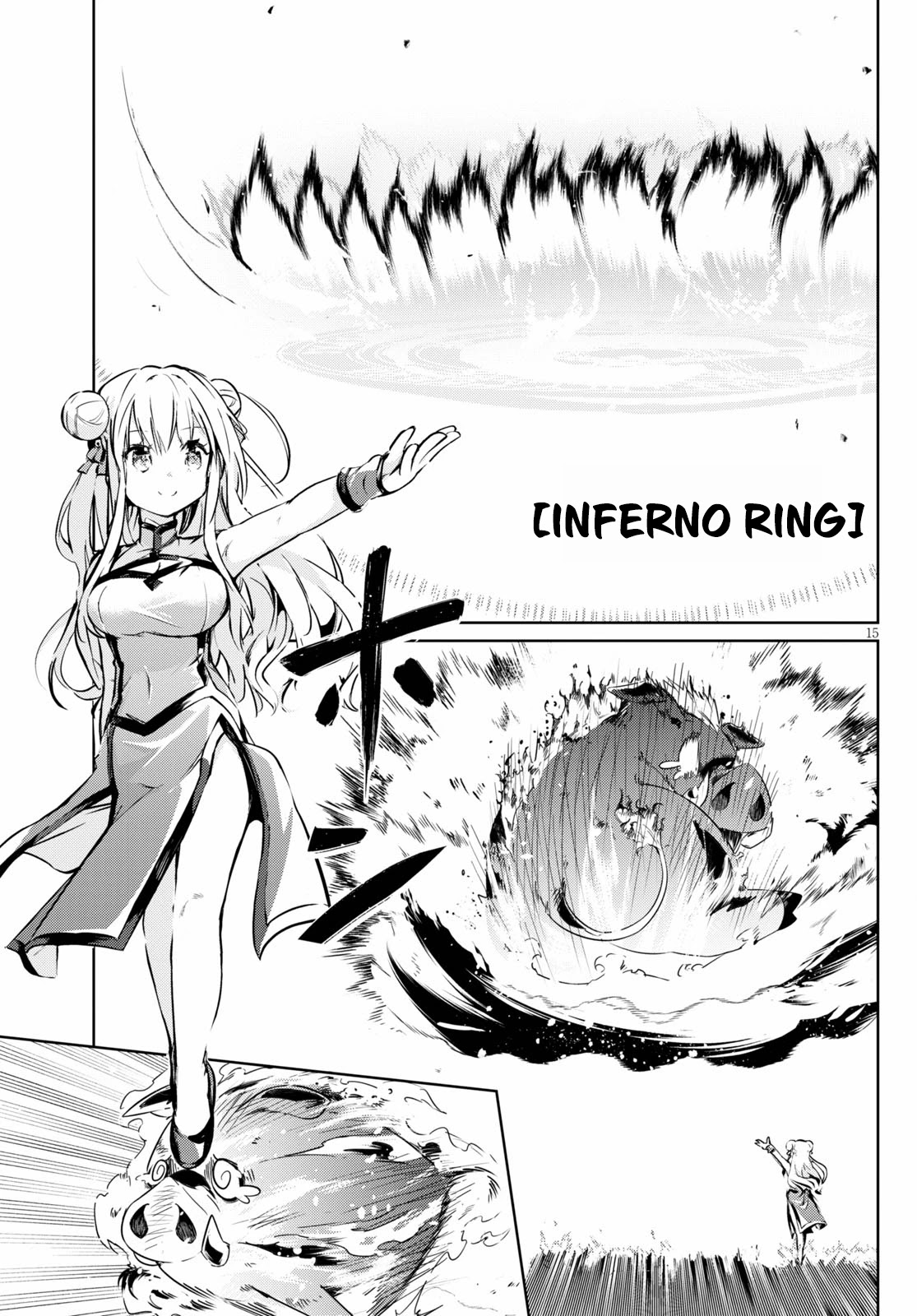 Kenshi o Mezashite Nyūgaku Shitanoni Mahō Tekisei 9999 Nandesukedo!? Chapter 44 page 15 - Chapter 44: Ramen under the clear blue sky!