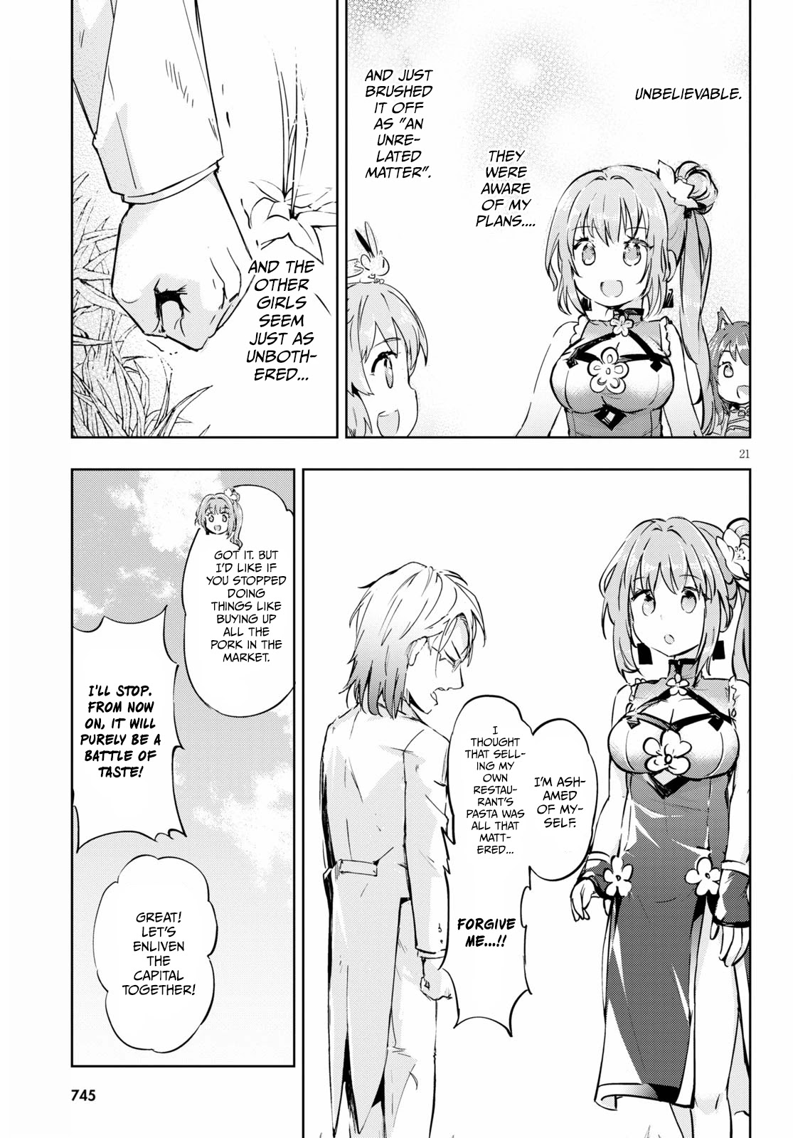 Kenshi o Mezashite Nyūgaku Shitanoni Mahō Tekisei 9999 Nandesukedo!? Chapter 44 page 21 - Chapter 44: Ramen under the clear blue sky!