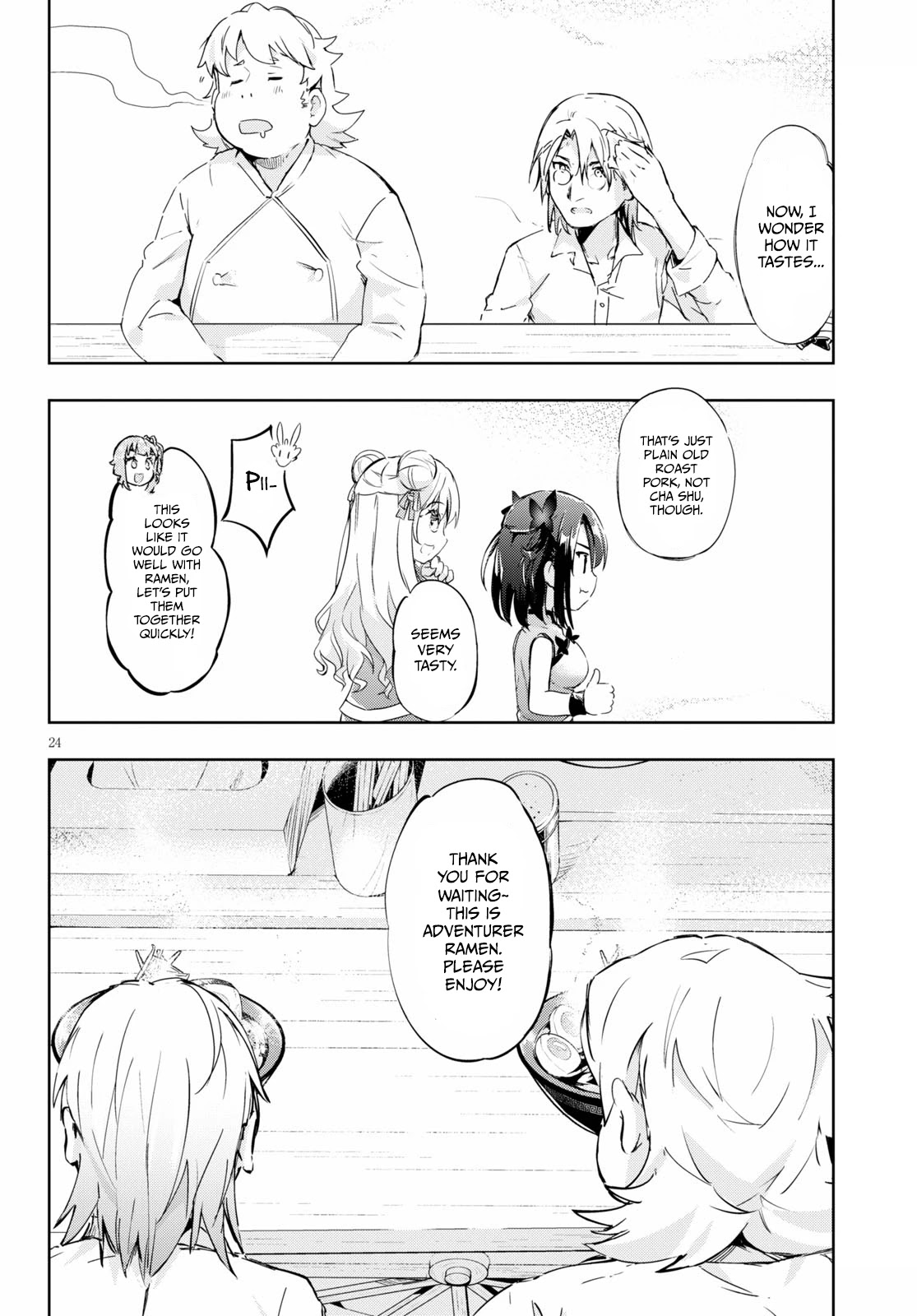 Kenshi o Mezashite Nyūgaku Shitanoni Mahō Tekisei 9999 Nandesukedo!? Chapter 44 page 24 - Chapter 44: Ramen under the clear blue sky!