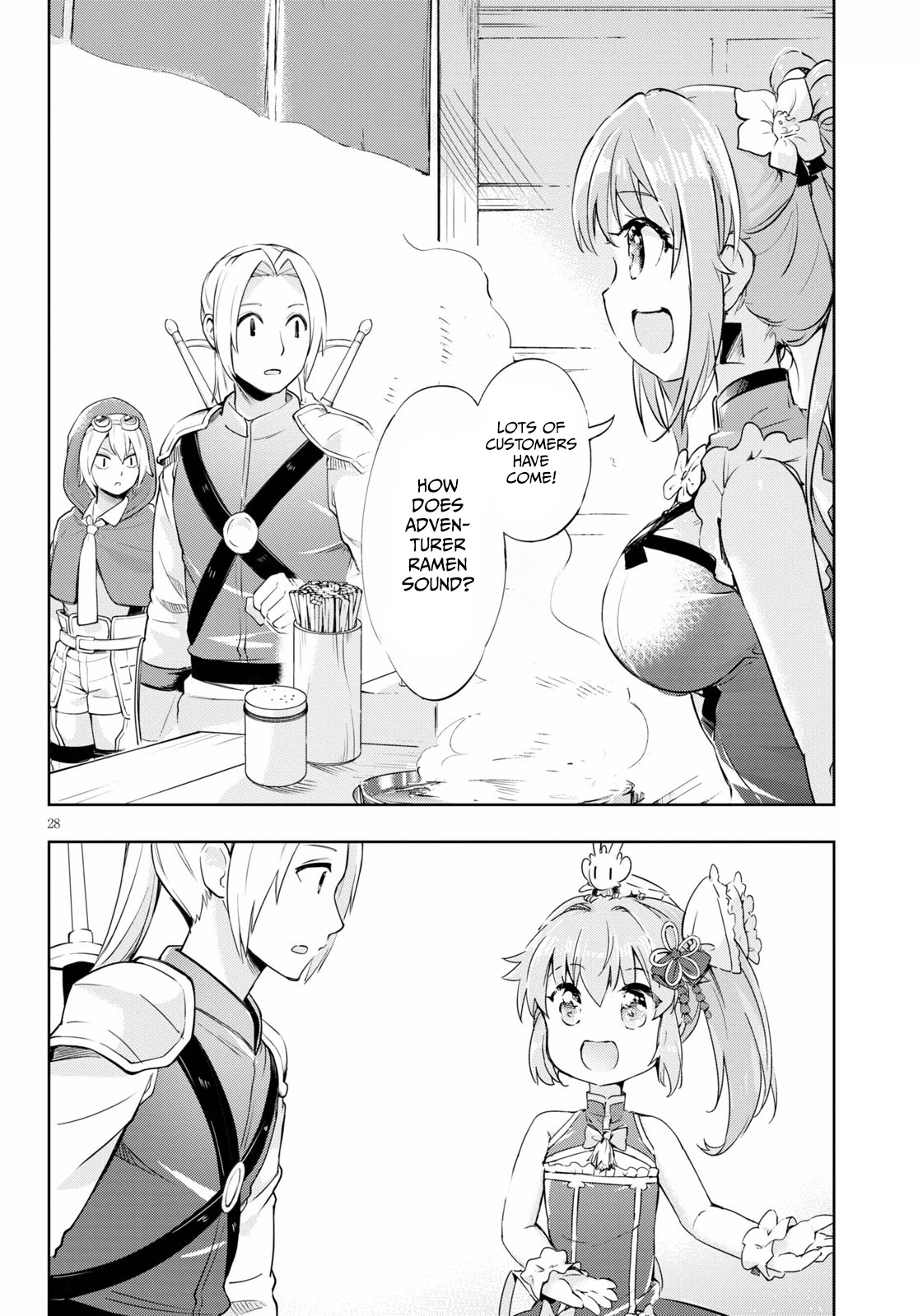 Kenshi o Mezashite Nyūgaku Shitanoni Mahō Tekisei 9999 Nandesukedo!? Chapter 44 page 28 - Chapter 44: Ramen under the clear blue sky!