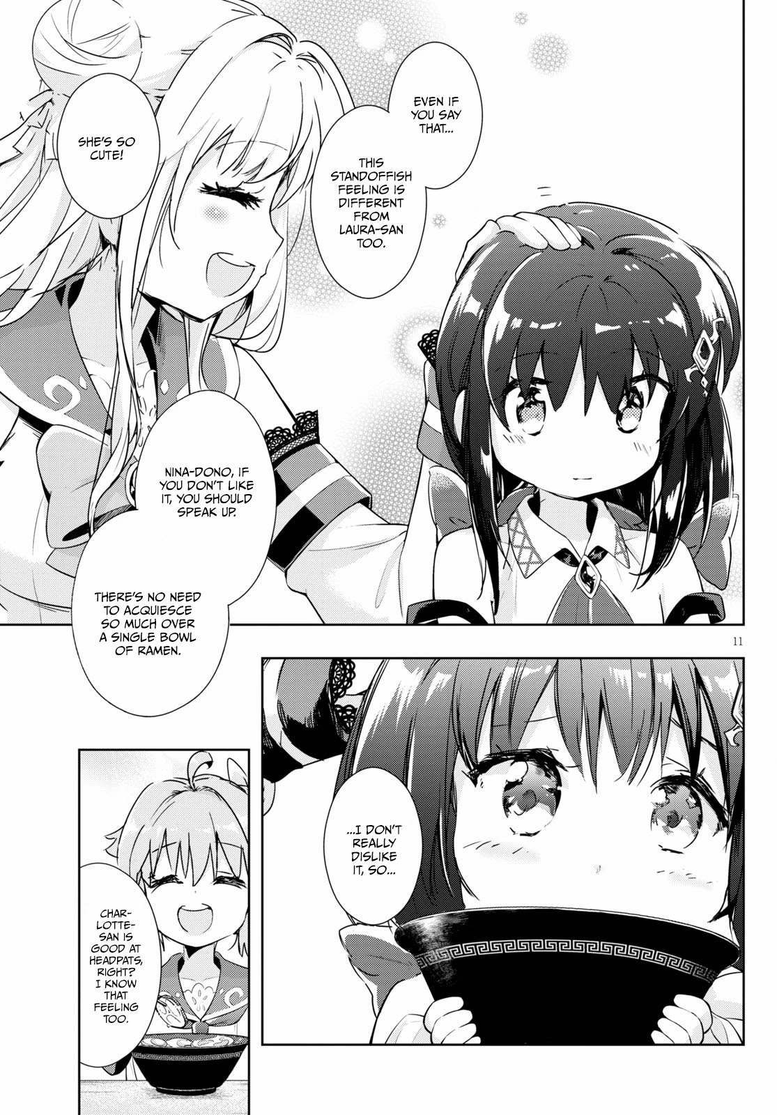 Kenshi o Mezashite Nyūgaku Shitanoni Mahō Tekisei 9999 Nandesukedo!? Chapter 46 page 11 - Chapter 46: A runaway, or...? The girl with blood-red eyes!