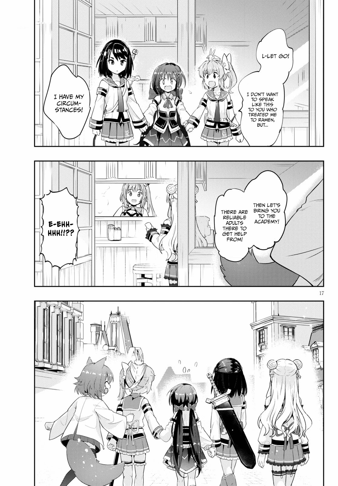 Kenshi o Mezashite Nyūgaku Shitanoni Mahō Tekisei 9999 Nandesukedo!? Chapter 46 page 17 - Chapter 46: A runaway, or...? The girl with blood-red eyes!
