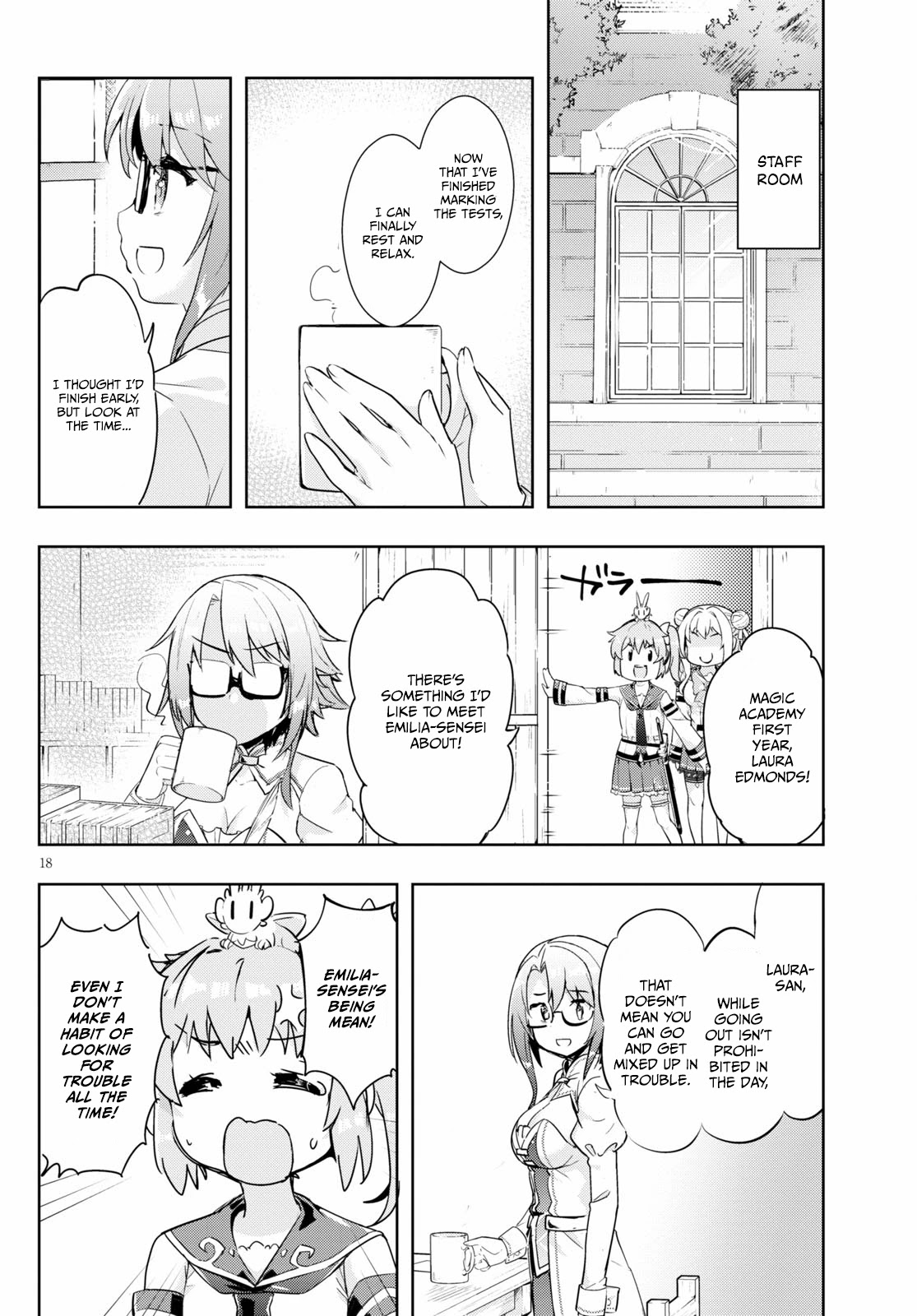 Kenshi o Mezashite Nyūgaku Shitanoni Mahō Tekisei 9999 Nandesukedo!? Chapter 46 page 18 - Chapter 46: A runaway, or...? The girl with blood-red eyes!
