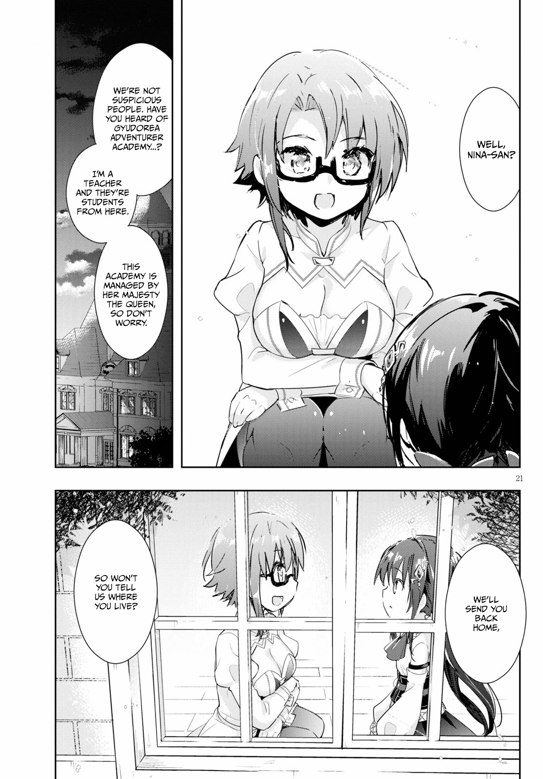 Kenshi o Mezashite Nyūgaku Shitanoni Mahō Tekisei 9999 Nandesukedo!? Chapter 46 page 21 - Chapter 46: A runaway, or...? The girl with blood-red eyes!