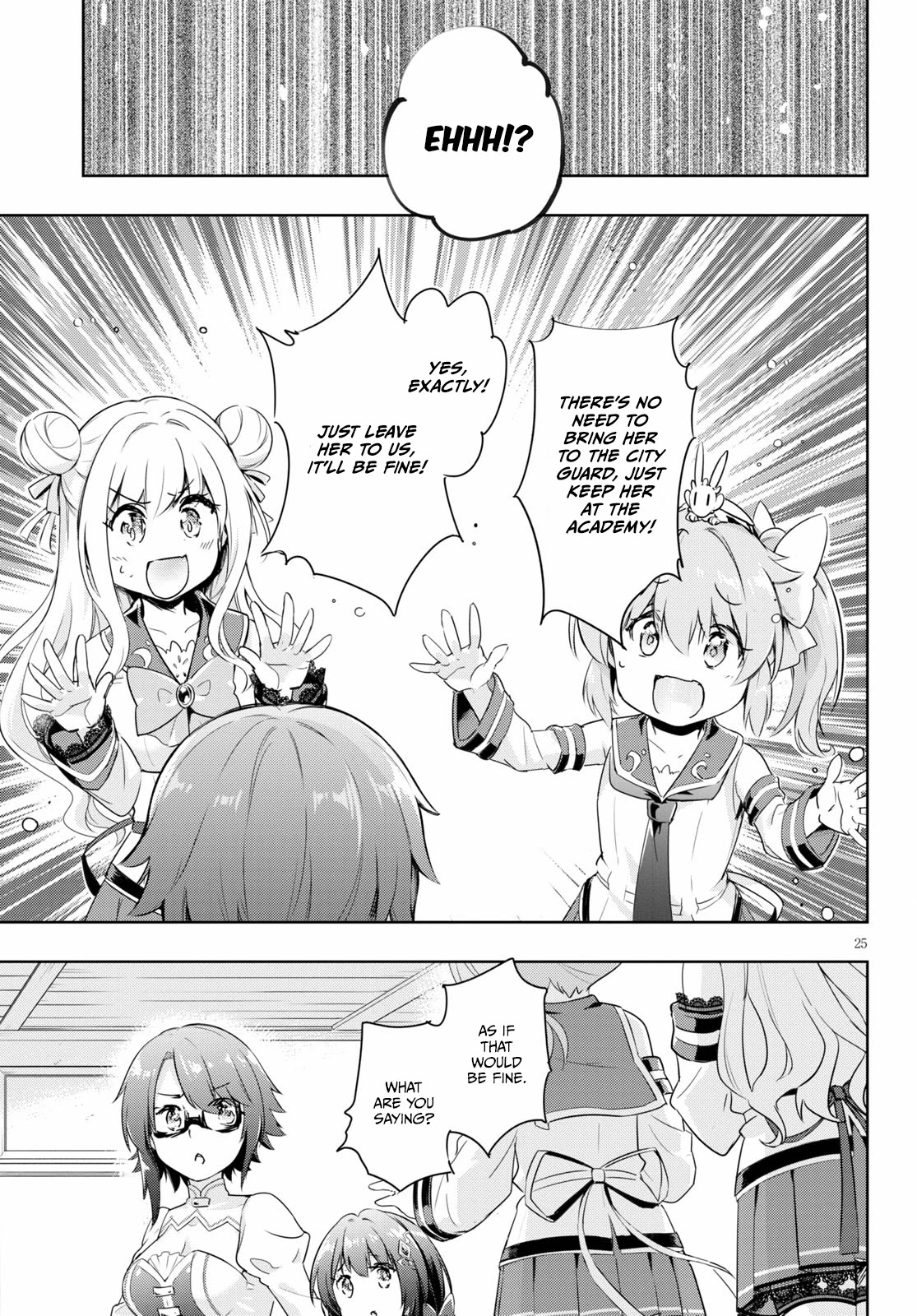Kenshi o Mezashite Nyūgaku Shitanoni Mahō Tekisei 9999 Nandesukedo!? Chapter 46 page 25 - Chapter 46: A runaway, or...? The girl with blood-red eyes!