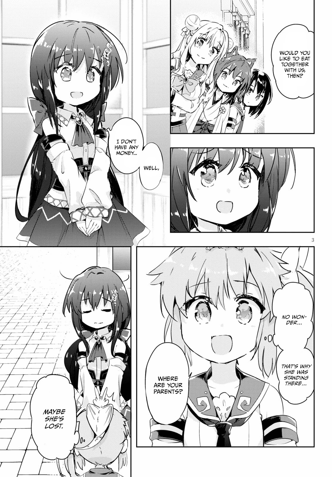 Kenshi o Mezashite Nyūgaku Shitanoni Mahō Tekisei 9999 Nandesukedo!? Chapter 46 page 3 - Chapter 46: A runaway, or...? The girl with blood-red eyes!