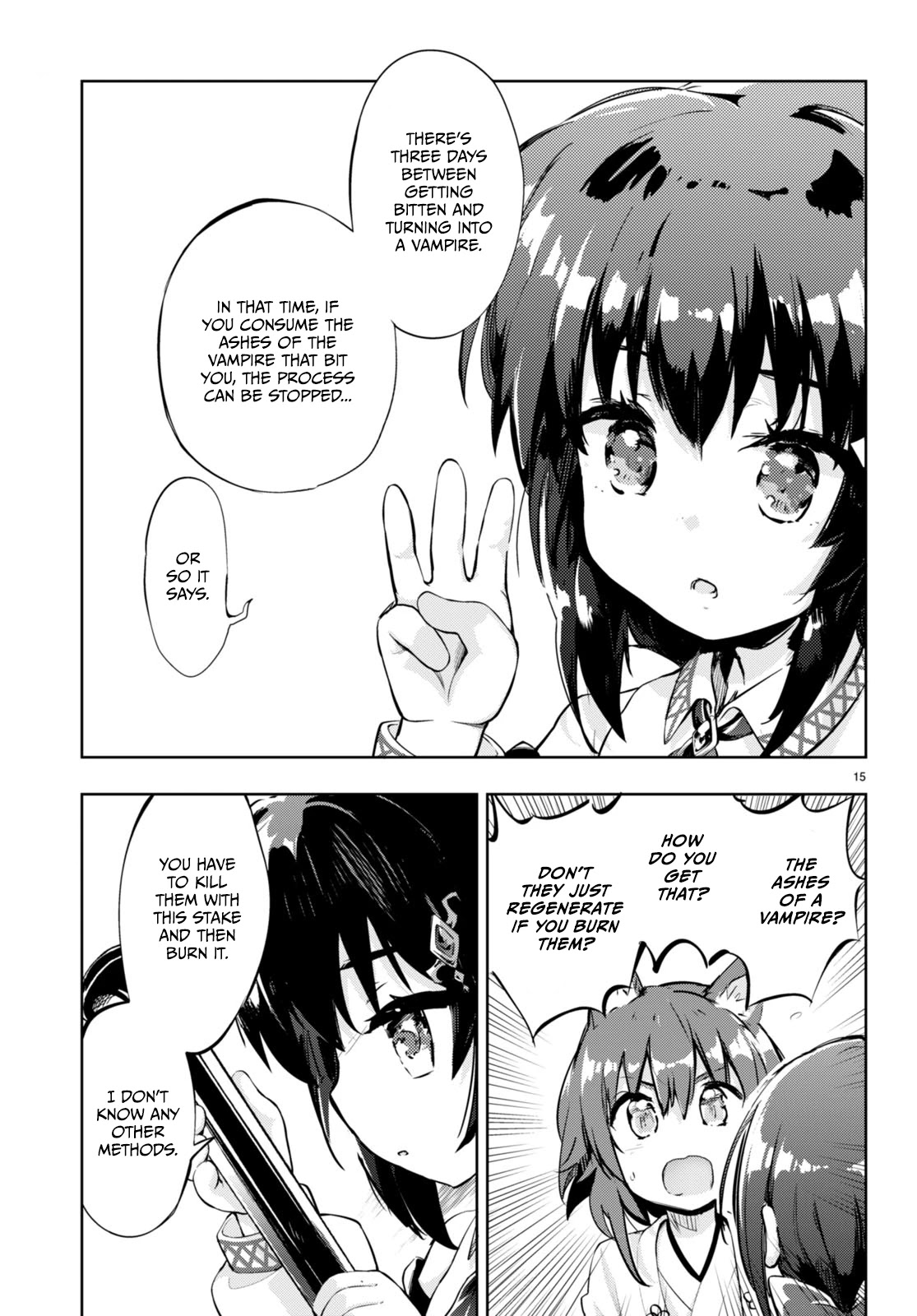 Kenshi o Mezashite Nyūgaku Shitanoni Mahō Tekisei 9999 Nandesukedo!? Chapter 50 page 15 - Chapter 50: Against Vampire Transformation!