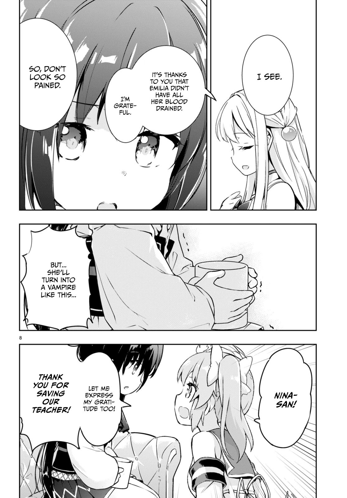 Kenshi o Mezashite Nyūgaku Shitanoni Mahō Tekisei 9999 Nandesukedo!? Chapter 50 page 8 - Chapter 50: Against Vampire Transformation!