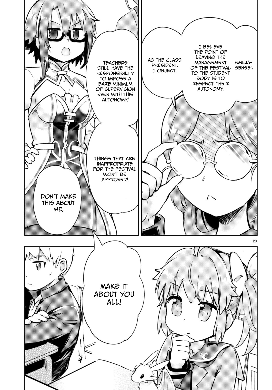 Kenshi o Mezashite Nyūgaku Shitanoni Mahō Tekisei 9999 Nandesukedo!? Chapter 55 page 22 - Chapter 55: Preparations for the Cultural Festival