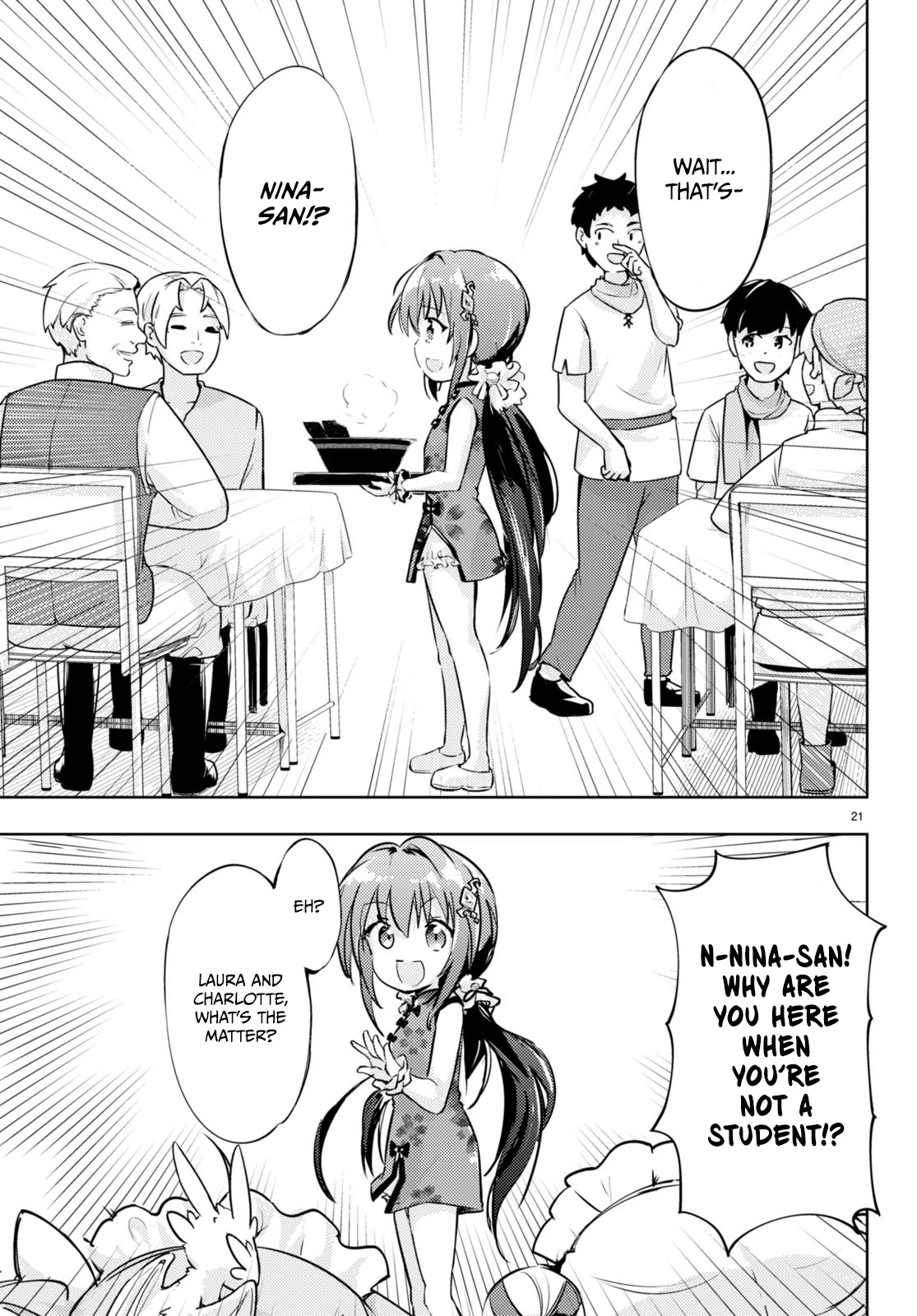 Kenshi o Mezashite Nyūgaku Shitanoni Mahō Tekisei 9999 Nandesukedo!? Chapter 56 page 21 - Chapter 56: Exciting start to the Cultural Festival!