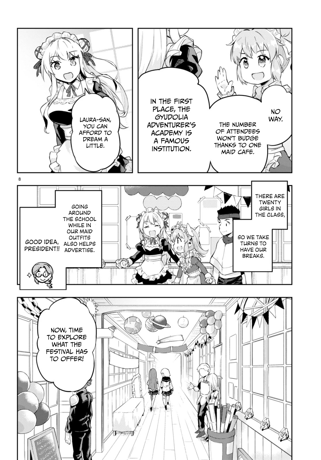 Kenshi o Mezashite Nyūgaku Shitanoni Mahō Tekisei 9999 Nandesukedo!? Chapter 56 page 8 - Chapter 56: Exciting start to the Cultural Festival!